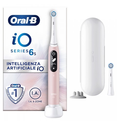 Oral-B iO 6S Adult Vibrating toothbrush Pink, White