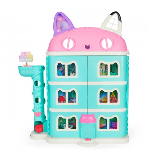 Gabby's Dollhouse Purrfect Dollhouse with 2 Toy Figures, 8 Furniture Pieces, 3 Accessories, 2 Deliveries and Sounds, Kids Toys