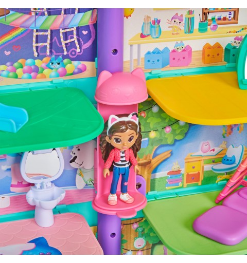 Gabby's Dollhouse Casa de muñecas Purrfect Dollhouse con 2 figuras de juguete, 8 muebles, 3 accesorios, 2 cajas sorpresa y