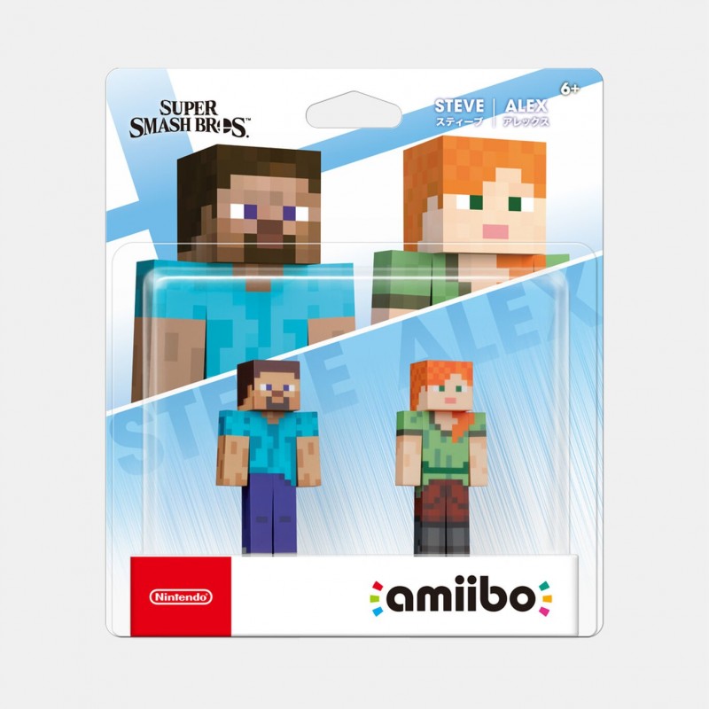 Nintendo amiibo Steve & Alex Super Smash Bros Personnage de jeu interactif