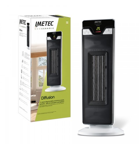 Imetec Diffusion Intérieure Noir, Blanc 2200 W Chauffage de ventilateur électrique