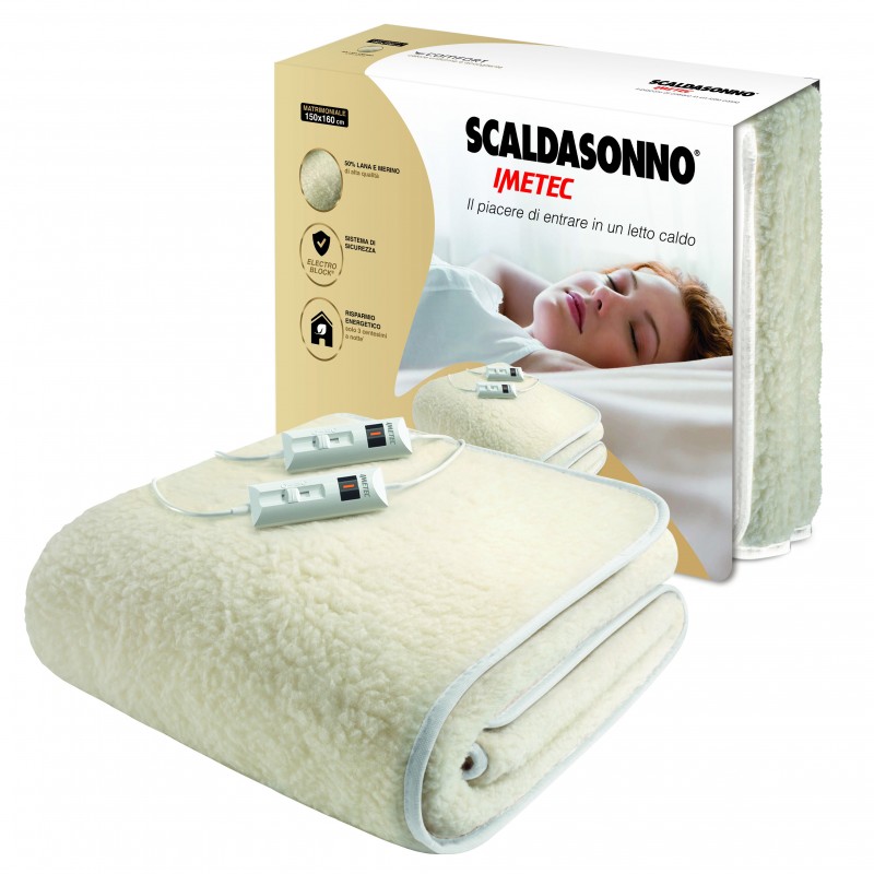 Imetec Scaldasonno Calentador de cama eléctrico 110 W Blanco Lana