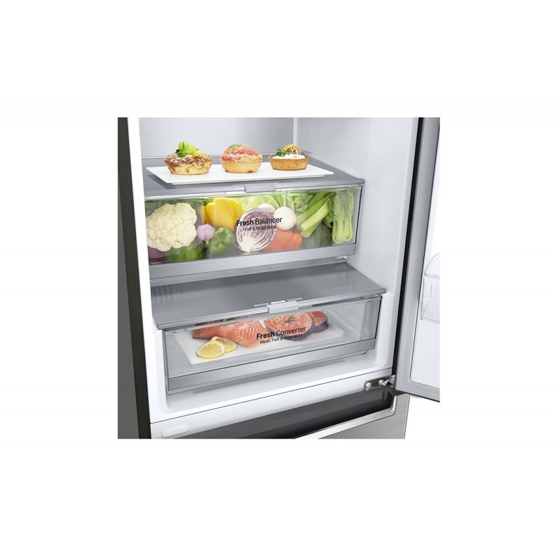 LG GBB72PZVCN1 fridge-freezer Freestanding 384 L C Stainless steel