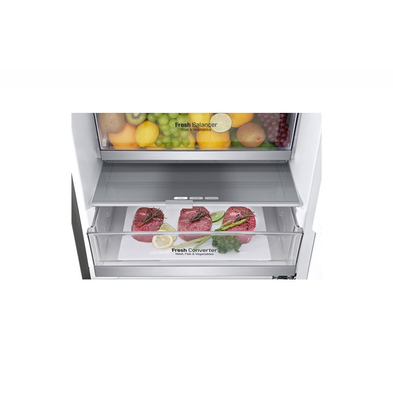 LG GBB72PZVCN1 fridge-freezer Freestanding 384 L C Stainless steel