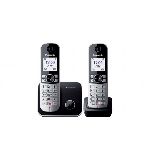 Panasonic KX-TG6852JTB Telefon DECT-Telefon Anrufer-Identifikation Schwarz, Grau