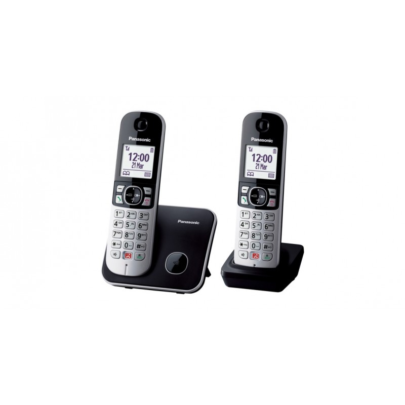 Panasonic KX-TG6852JTB teléfono Teléfono DECT Identificador de llamadas Negro, Gris