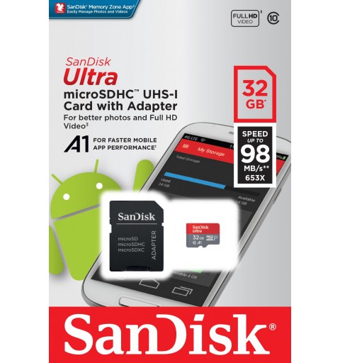 SanDisk Ultra 32 GB MicroSDHC UHS-I Clase 10