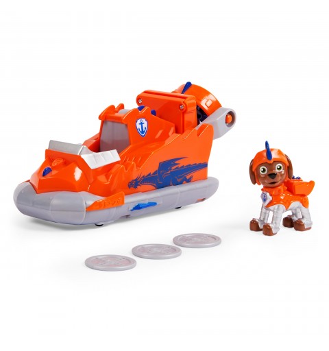 PAW Patrol Rescue Knights Zuma verwandelbares Spielzeugauto mit Actionfigur zum Sammeln, Kinderspielzeug