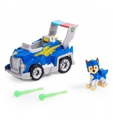 PAW Patrol Rescue Knights Chase Transforming Toy Car with Collectible Action Figure