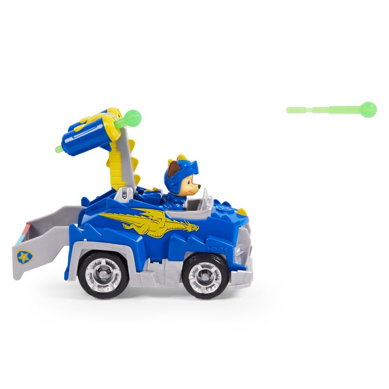 PAW Patrol Vehículo de juguete transformable de Chase de Rescue Knights con figura de acción coleccionable