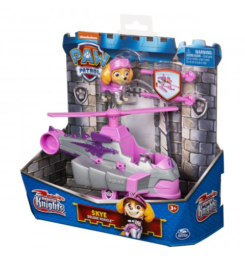 PAW Patrol Rescue Knights Skye Transforming Toy Car with Collectible Action Figure