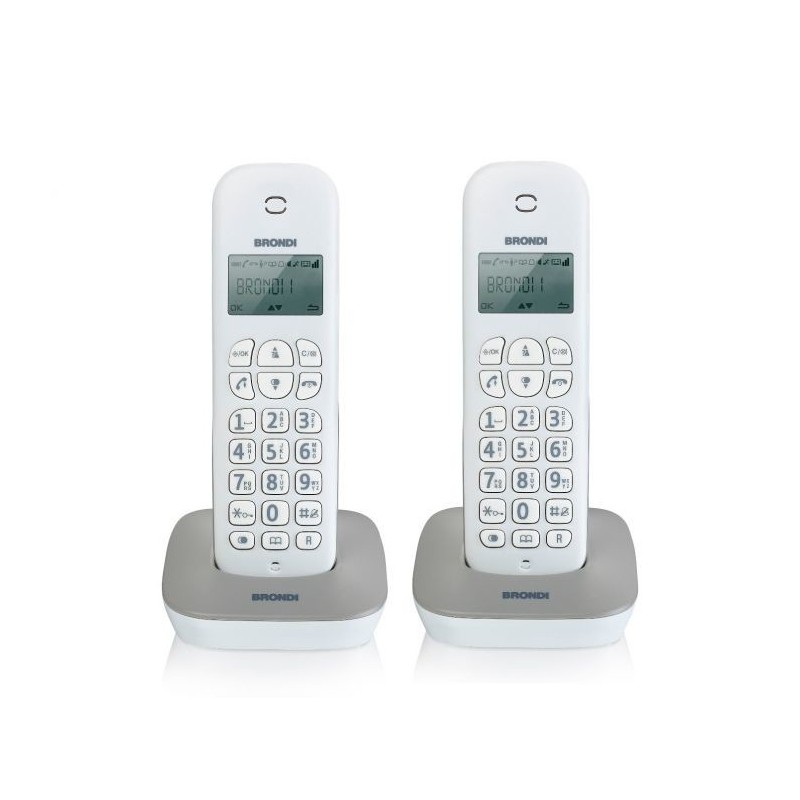 Brondi Gala Twin DECT telephone Caller ID Grey, White