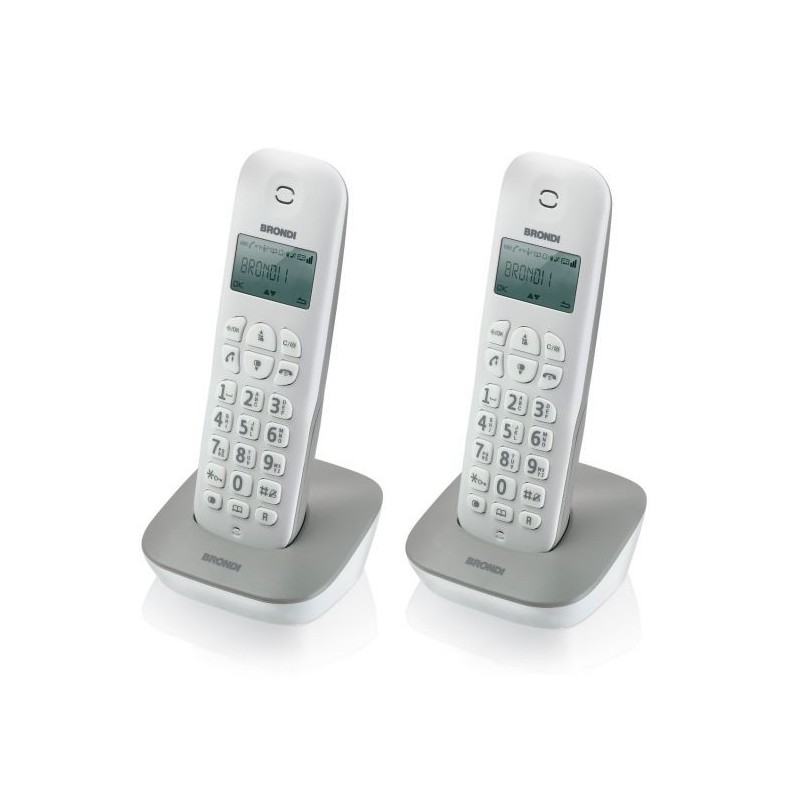 Brondi Gala Twin DECT telephone Caller ID Grey, White