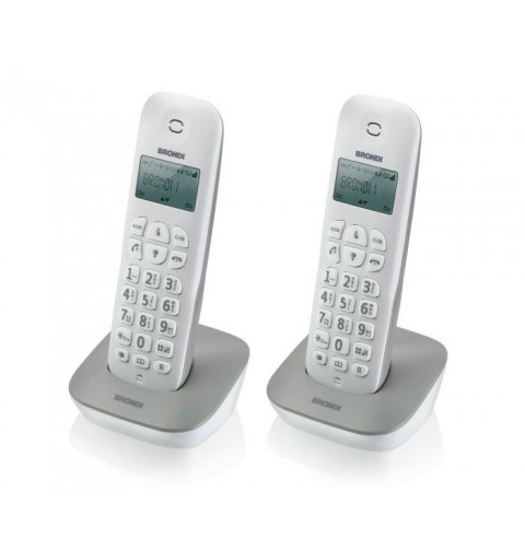 Brondi Gala Twin DECT telephone Caller ID Grey, White