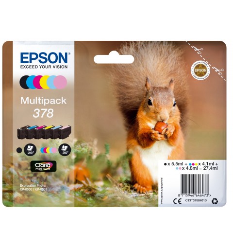 Epson Squirrel Multipack 6-colours 378 Claria Photo HD Ink