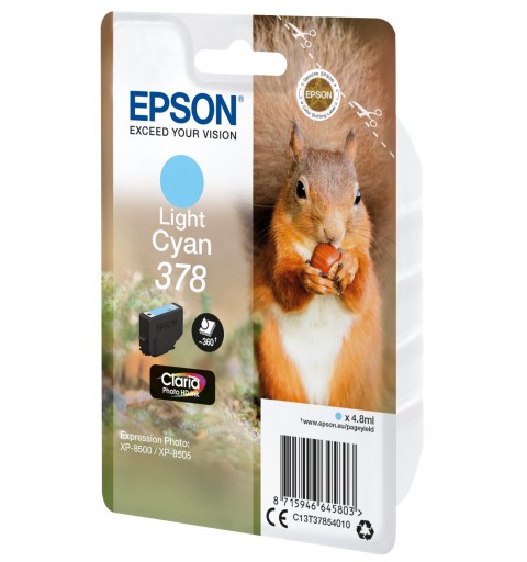 Epson Squirrel Singlepack Light Cyan 378 Claria Photo HD Ink