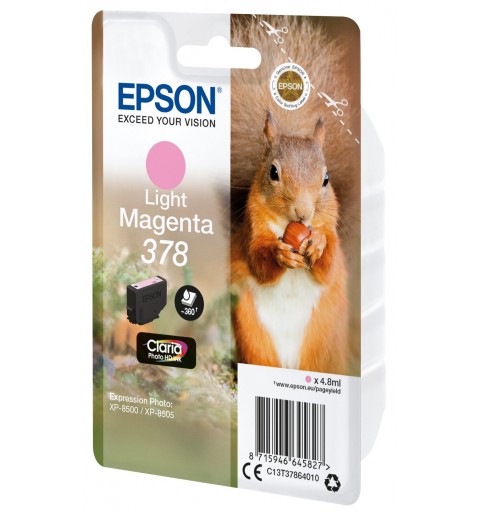 Epson Squirrel Singlepack Light Magenta 378 Claria Photo HD Ink