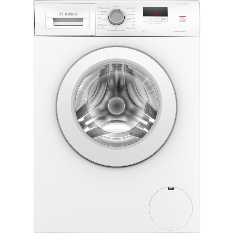 Bosch Serie 2 Lavatrice a carica frontale, , 8 kg, 1200 g min., Cl. C.