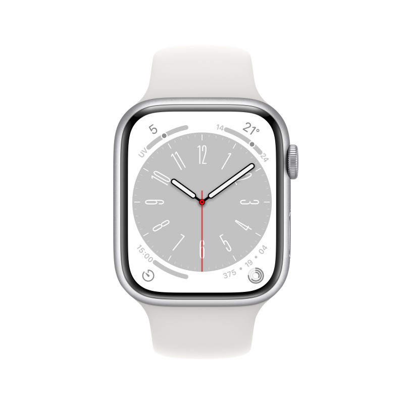Apple Watch Series 8 OLED 45 mm Silver GPS (satellite)