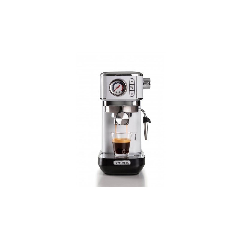 Ariete 1381 Macchina da caffè con manometro, compatibile con caffè in  polvere e cialde ESE, 1300 W, Capacità 1,1 L, 15 bar di