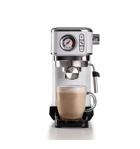 Ariete 1381 Macchina da caffè con manometro, compatibile con caffè in polvere e cialde ESE, 1300 W, Capacità 1,1 L, 15 bar di