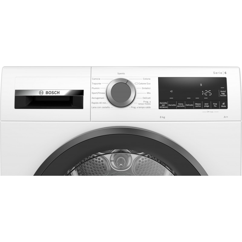 Bosch Serie 6 WQG23100IT Wäschetrockner Freistehend Frontlader 8 kg A++ Weiß