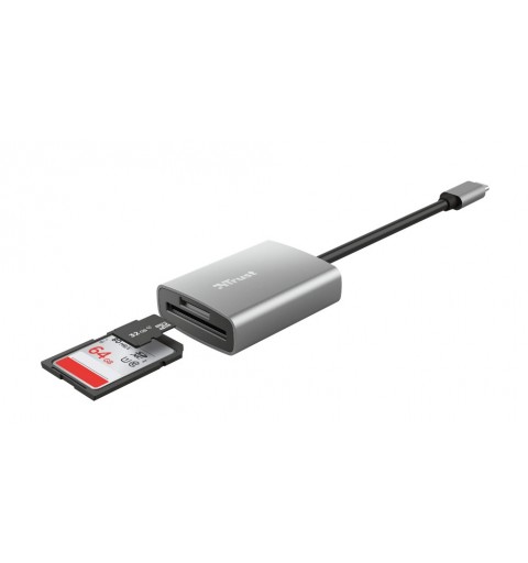 Trust 24136 card reader USB 3.2 Gen 1 (3.1 Gen 1) Type-C Aluminium