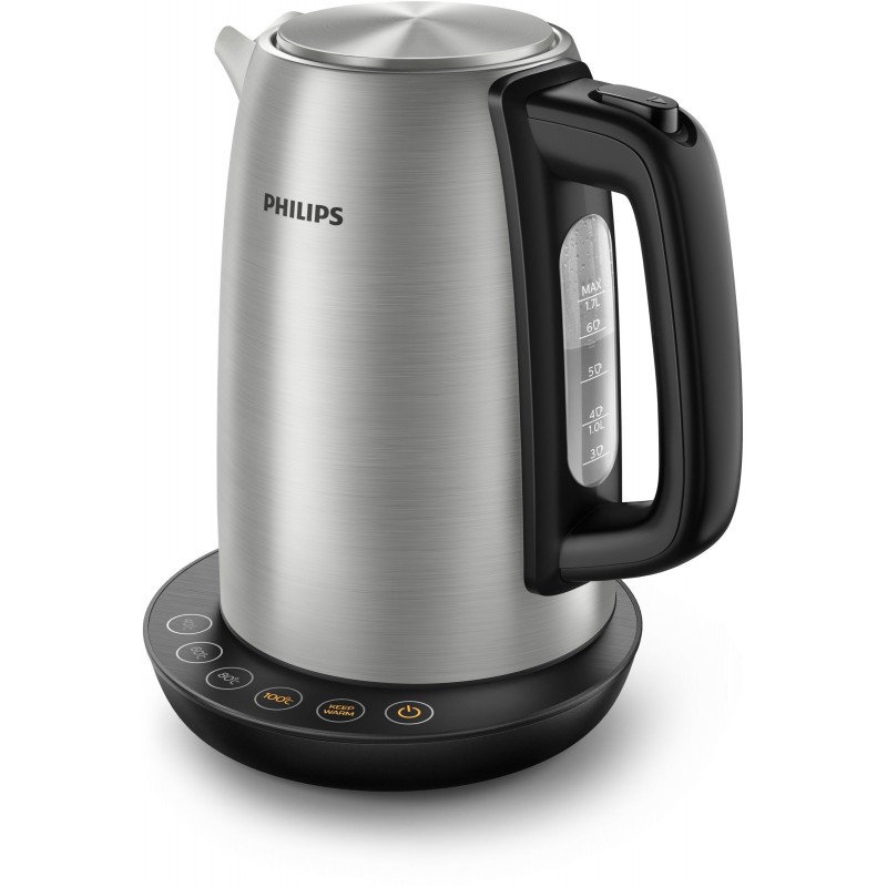 Philips Avance Collection HD9359 90 electric kettle 1.7 L 2200 W Black, Metallic