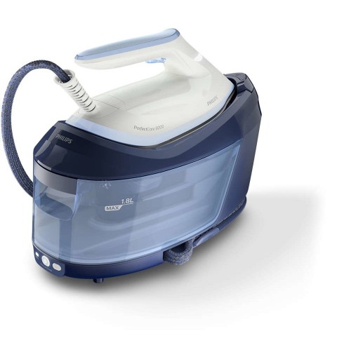 Philips 6000 series PerfectCare 2400 W 1,8 L Semelle SteamGlide Plus Bleu, Blanc