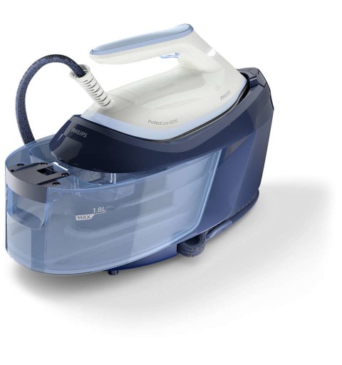 Philips 6000 series PerfectCare 2400 W 1,8 L Semelle SteamGlide Plus Bleu, Blanc