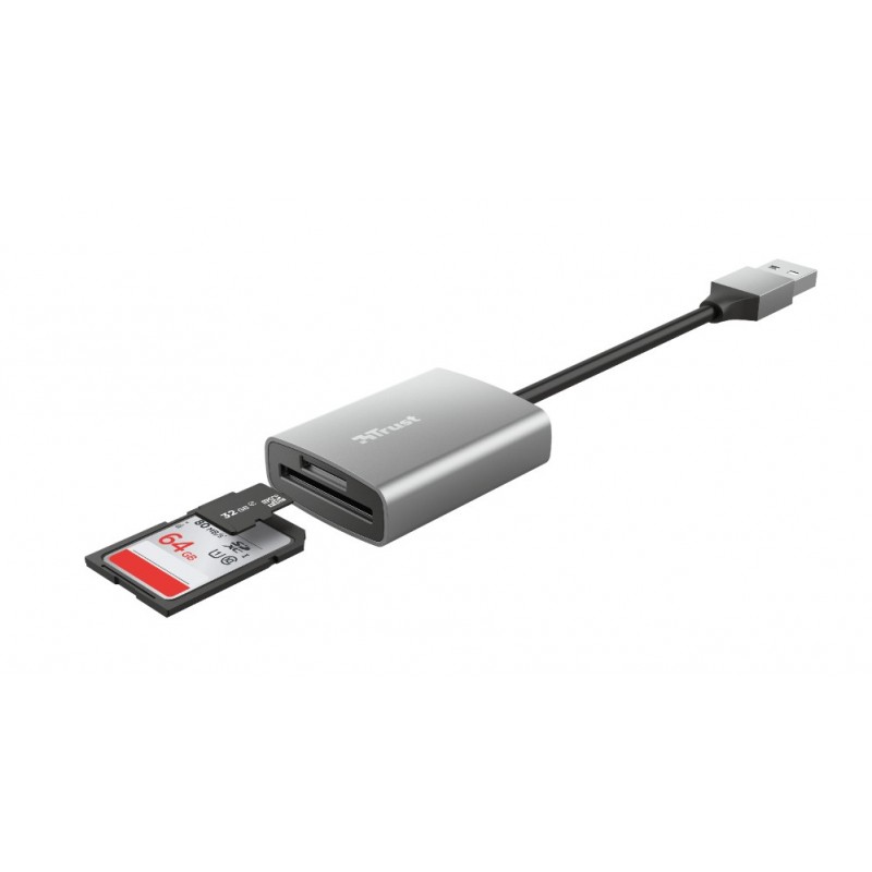 Trust Dalyx lettore di schede USB 3.2 Gen 1 (3.1 Gen 1) Alluminio