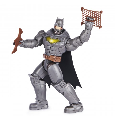 DC Comics Batman 30cm Deluxe - Actionfigur mit Schlag- und Wurffunktion, 5 Ausrüstungsgegenständen, Licht- und Soundeffekten