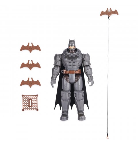 DC Comics Batman 30cm Deluxe - Actionfigur mit Schlag- und Wurffunktion, 5 Ausrüstungsgegenständen, Licht- und Soundeffekten