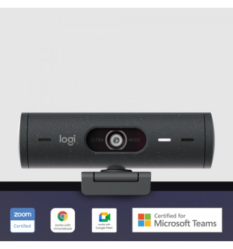 Logitech Brio 500 cámara web 4 MP 1920 x 1080 Pixeles USB-C Grafito