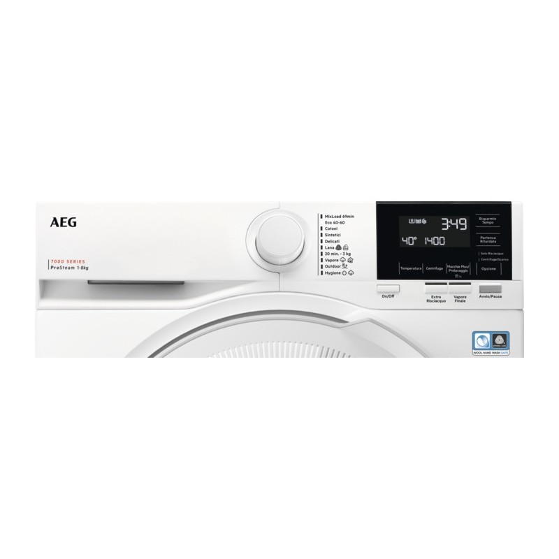 AEG LR7G84GW machine à laver Charge avant 8 kg 1400 tr min A Blanc