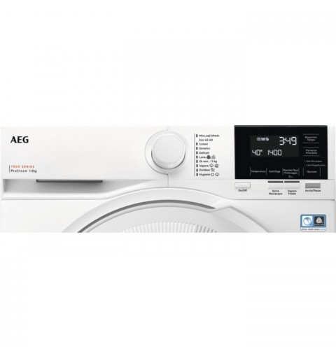 AEG LR7G84GW machine à laver Charge avant 8 kg 1400 tr min A Blanc