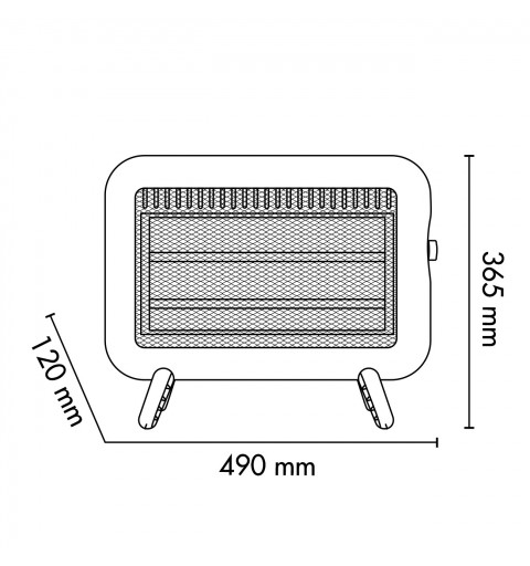 Argoclima ARGO SEVENTY ICE Intérieure Blanc 1000 W Chauffage d'appoint électrique à quartz