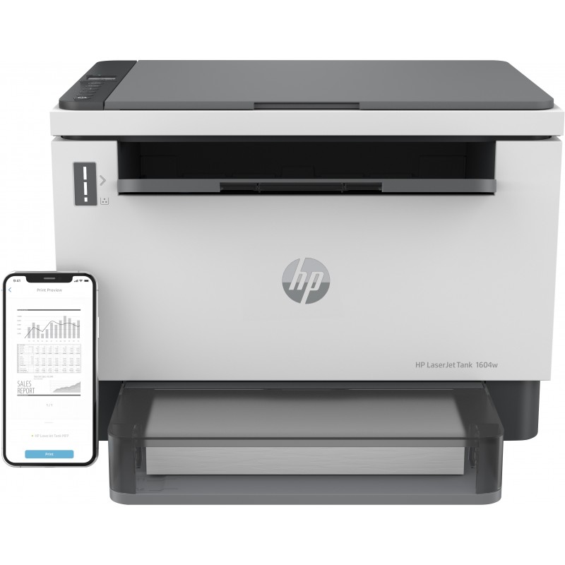 HP LaserJet Impresora multifunción Tank 1604w, Blanco y negro, Impresora para Empresas, Impresión, copia, escáner, Escanear a