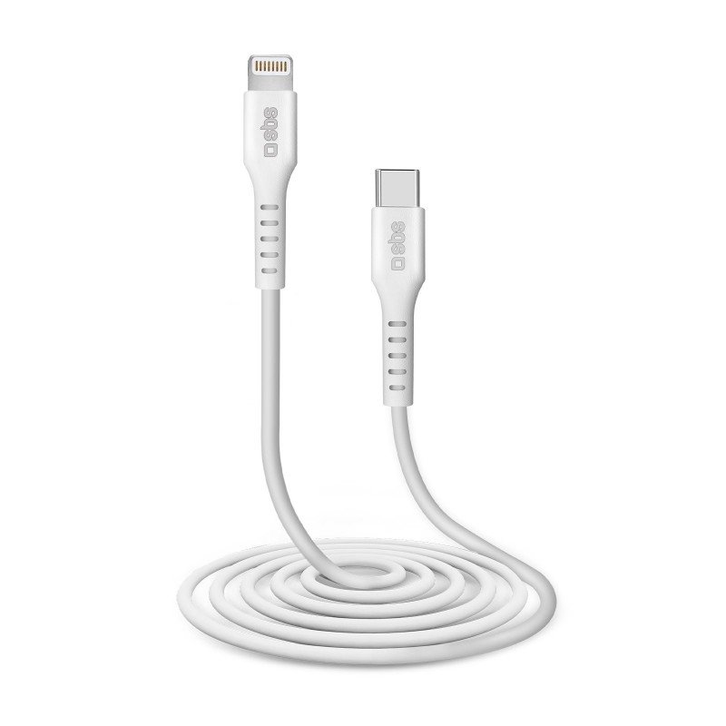 SBS TECABLELIGTC2W lightning cable 2 m White