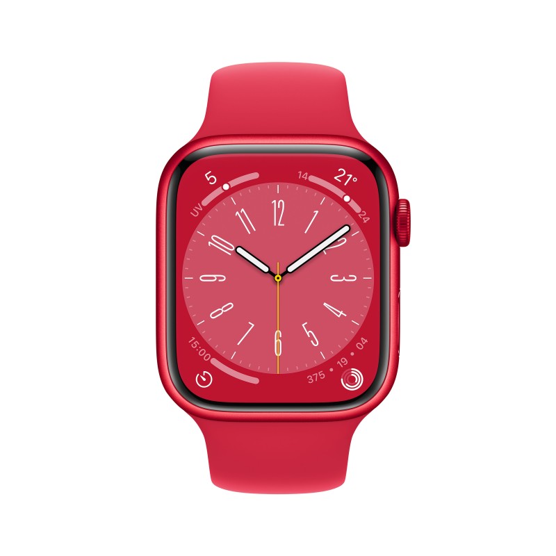 Apple Watch Series 8 GPS 41mm Cassa in Alluminio color (PRODUCT)RED con Cinturino Sport Band (PRODUCT)RED - Regular