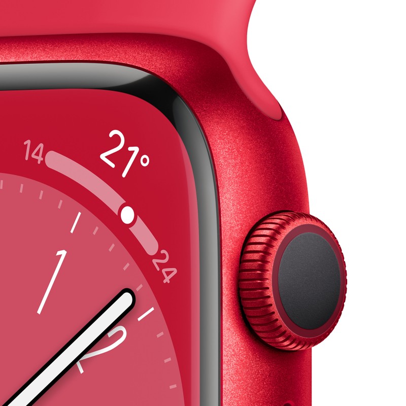 Apple Watch Series 8 OLED 41 mm Rojo GPS (satélite)