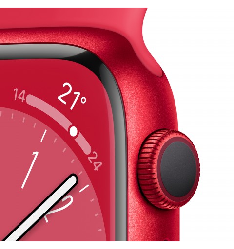 Apple Watch Series 8 GPS 41mm Cassa in Alluminio color (PRODUCT)RED con Cinturino Sport Band (PRODUCT)RED - Regular