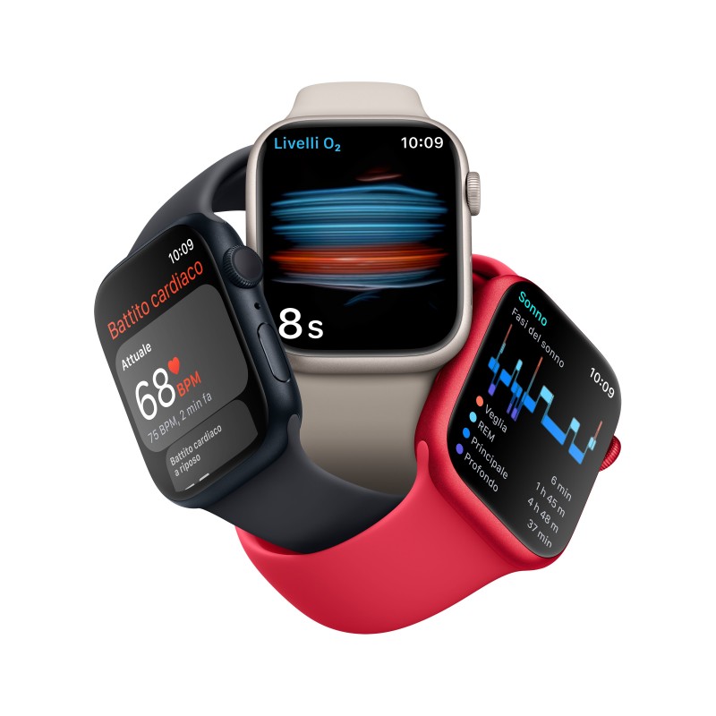 Apple Watch Series 8 GPS 41mm Cassa in Alluminio color (PRODUCT)RED con Cinturino Sport Band (PRODUCT)RED - Regular