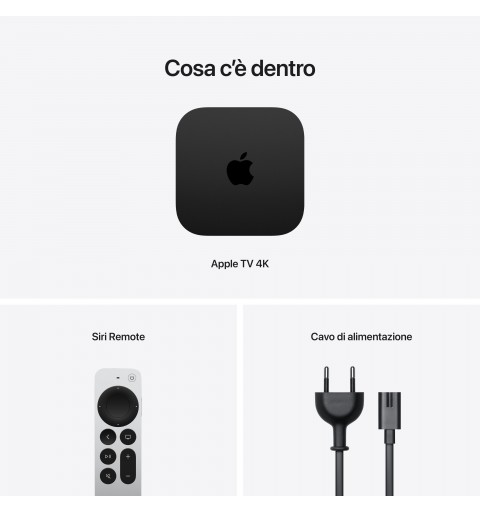 Apple TV 4K Negro, Plata 4K Ultra HD 128 GB Wifi Ethernet