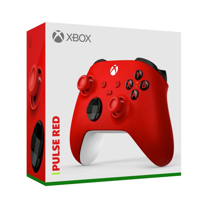 Microsoft Pulse Red Rojo Bluetooth USB Gamepad Analógico Digital Xbox, Xbox One, Xbox Series S, Xbox Series X