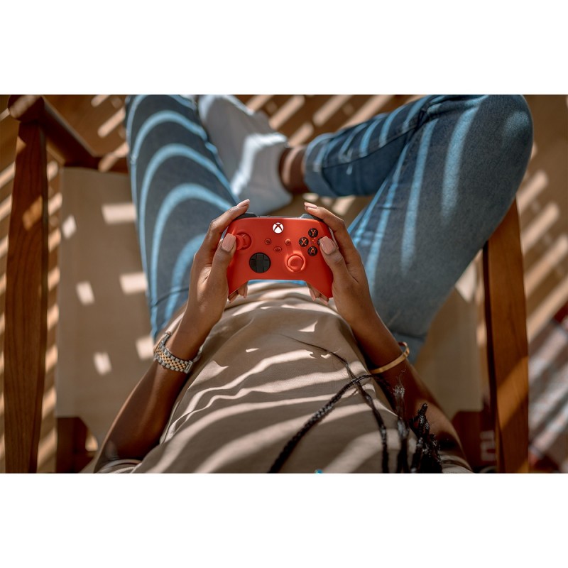 Microsoft Pulse Red Rojo Bluetooth USB Gamepad Analógico Digital Xbox, Xbox One, Xbox Series S, Xbox Series X