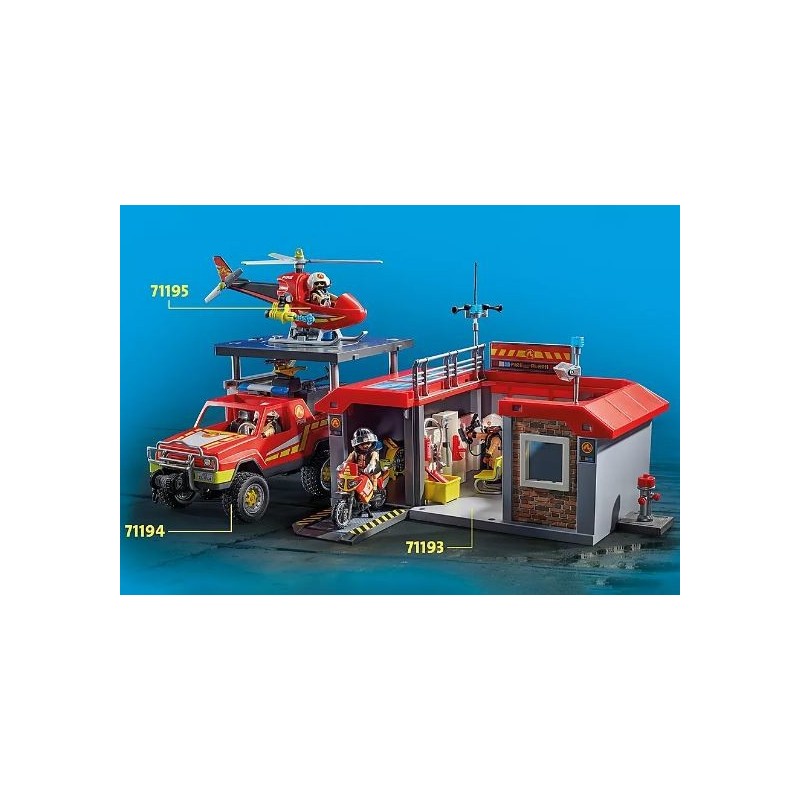 Playmobil City Action Caserne de pompiers transportable