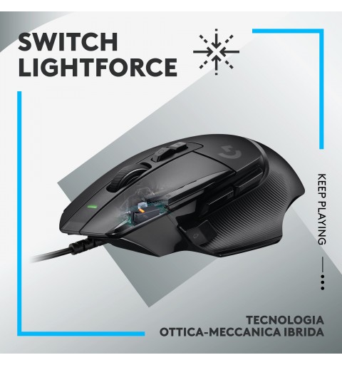 Logitech G G502 X ratón mano derecha USB tipo A Óptico 25600 DPI