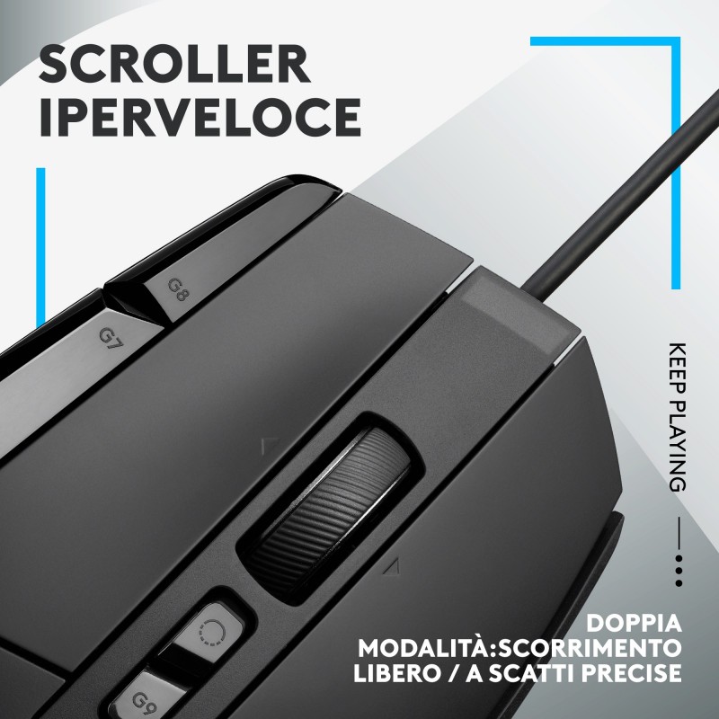 Logitech G G502 X souris Droitier USB Type-A Optique 25600 DPI