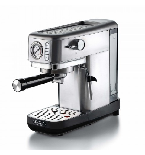 Ariete 1381 Macchina da caffè con manometro, compatibile con caffè in polvere e cialde ESE, 1300 W, Capacità 1,1 L, 15 bar di